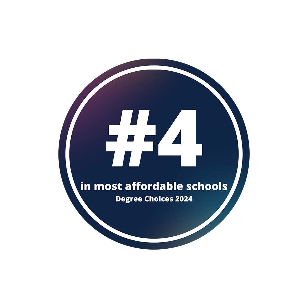 Ranking: #4 in most affordable schools, by Degree Choices 2024